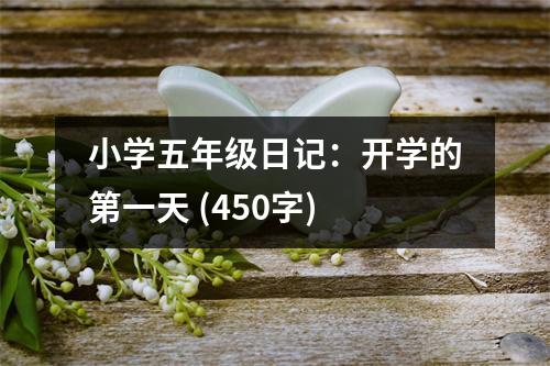 小學(xué)五年級(jí)日記：開學(xué)的第一天 (450字)