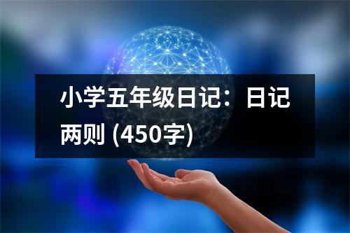小學(xué)五年級日記：日記兩則 (450字)