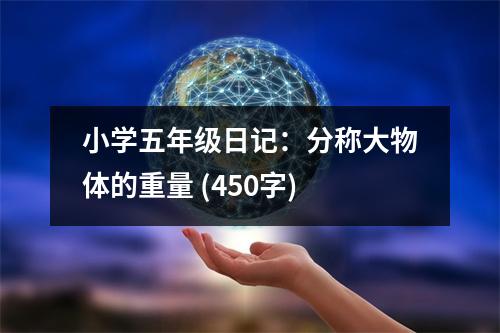 小學五年級日記：分稱大物體的重量 (450字)