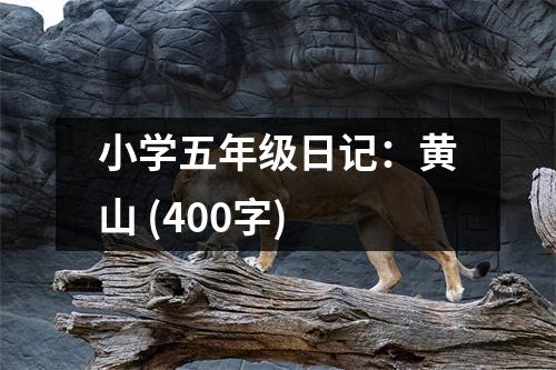 小學(xué)五年級(jí)日記：黃山 (400字)