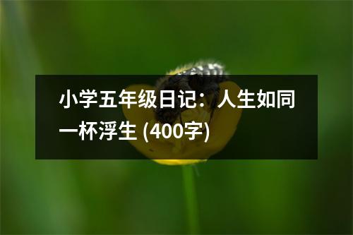 小學(xué)五年級日記：人生如同一杯浮生 (400字)