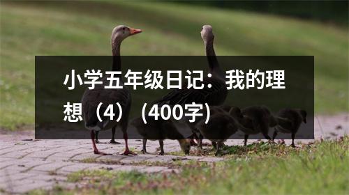 小學(xué)五年級(jí)日記：我的理想（4） (400字)