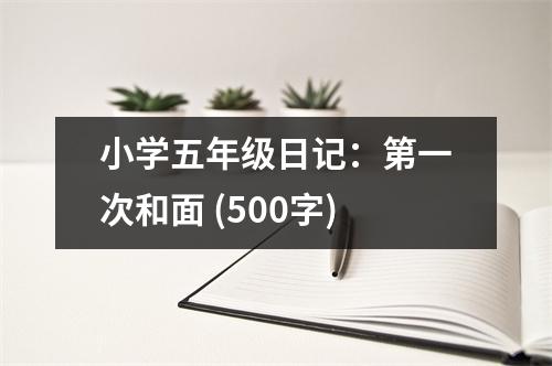 小學(xué)五年級日記：第一次和面 (500字)