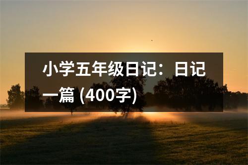 小學(xué)五年級(jí)日記：日記一篇 (400字)