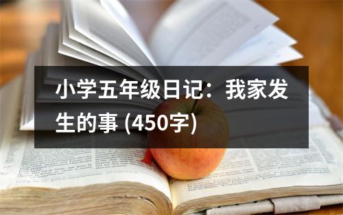 小學(xué)五年級(jí)日記：我家發(fā)生的事 (450字)