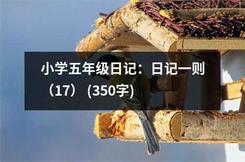 小學五年級日記：日記一則（17） (350字)