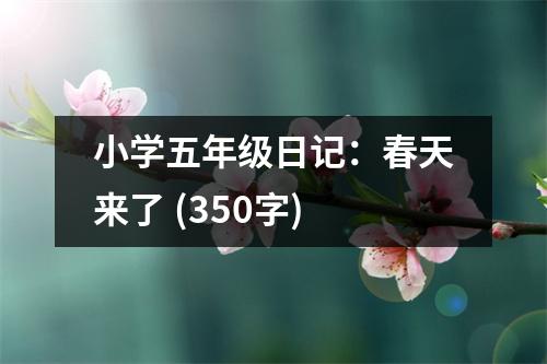 小學五年級日記：春天來了 (350字)