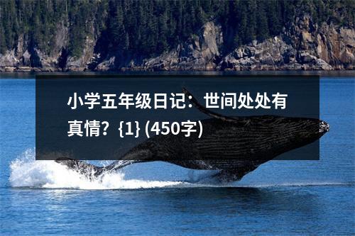小學(xué)五年級日記：世間處處有真情？{1} (450字)