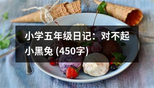 小學五年級日記：對不起小黑兔 (450字)