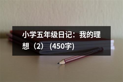 小學五年級日記：我的理想（2） (450字)