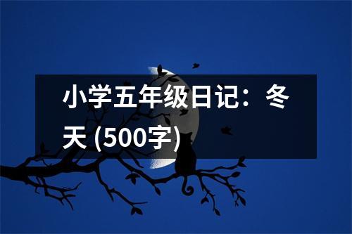 小學(xué)五年級日記：冬天 (500字)
