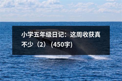 小學(xué)五年級(jí)日記：這周收獲真不少（2） (450字)