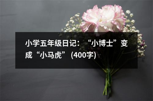 小學五年級日記：“小博士”變成“小馬虎” (400字)