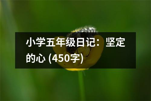 小學(xué)五年級日記：堅(jiān)定的心 (450字)