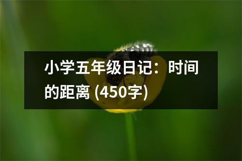 小學(xué)五年級(jí)日記：時(shí)間的距離 (450字)
