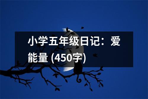 小學五年級日記：愛能量 (450字)
