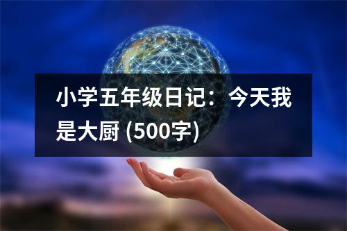小學(xué)五年級日記：今天我是大廚 (500字)