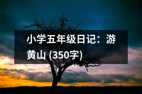 小學(xué)五年級(jí)日記：游黃山 (350字)