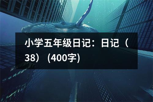 小學五年級日記：日記（38） (400字)