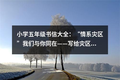 小學(xué)五年級書信大全：“情系災(zāi)區(qū)”我們與你同在——寫給災(zāi)區(qū)同學(xué)的一封信 (450字)