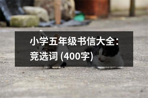 小學(xué)五年級書信大全：競選詞 (400字)