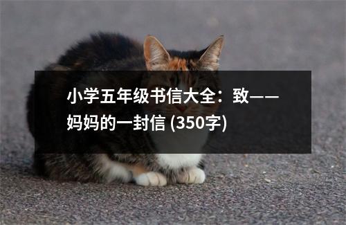 小學(xué)五年級(jí)書信大全：致——媽媽的一封信 (350字)