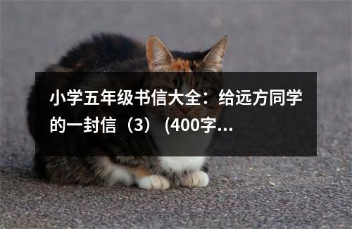 小學(xué)五年級(jí)書信大全：給遠(yuǎn)方同學(xué)的一封信（3） (400字)