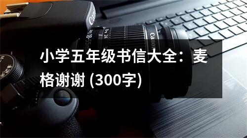 小學五年級書信大全：麥格謝謝 (300字)