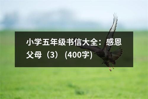 小學五年級書信大全：感恩父母（3） (400字)