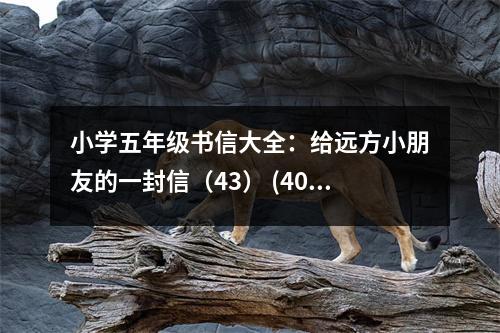 小學(xué)五年級書信大全：給遠(yuǎn)方小朋友的一封信（43） (400字)