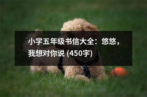 小學(xué)五年級書信大全：悠悠，我想對你說 (450字)
