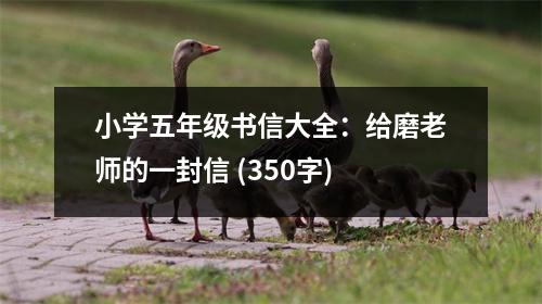 小學(xué)五年級(jí)書信大全：給磨老師的一封信 (350字)