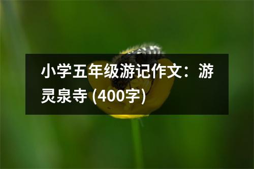 小學(xué)五年級(jí)游記作文：游靈泉寺 (400字)