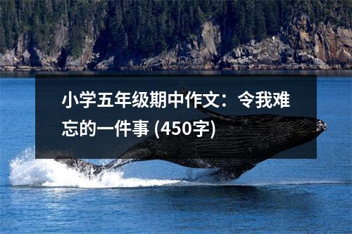 小學(xué)五年級(jí)期中作文：令我難忘的一件事 (450字)