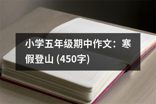 小學五年級期中作文：寒假登山 (450字)