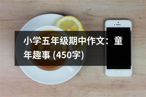 小學五年級期中作文：童年趣事 (450字)