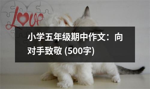 小學(xué)五年級(jí)期中作文：向?qū)κ种戮?(500字)
