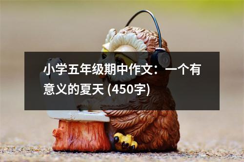 小學(xué)五年級期中作文：一個有意義的夏天 (450字)
