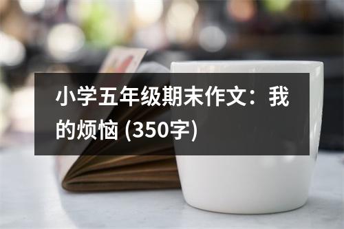 小學五年級期末作文：我的煩惱 (350字)