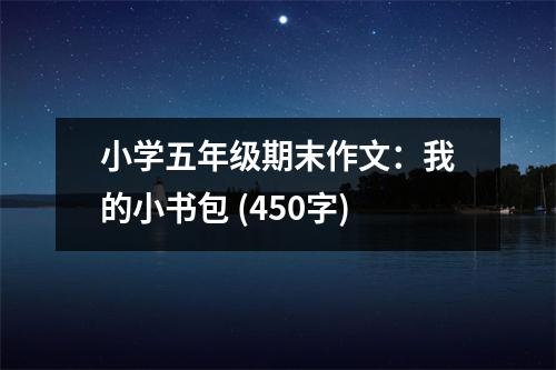 小學(xué)五年級(jí)期末作文：我的小書包 (450字)