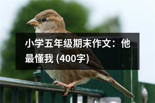 小學(xué)五年級期末作文：他最懂我 (400字)