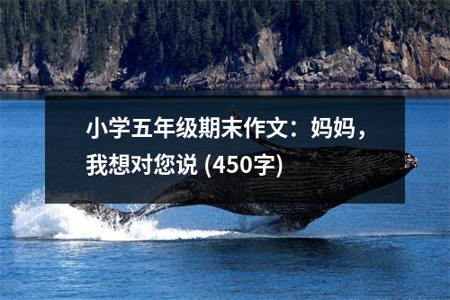 小學(xué)五年級(jí)期末作文：媽媽?zhuān)蚁雽?duì)您說(shuō) (450字)