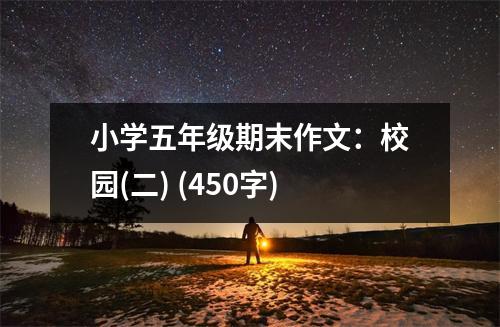 小學(xué)五年級(jí)期末作文：校園(二) (450字)