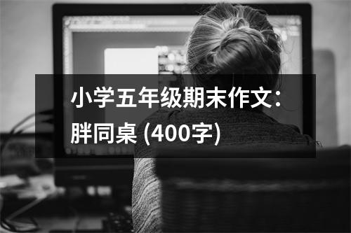 小學五年級期末作文：胖同桌 (400字)