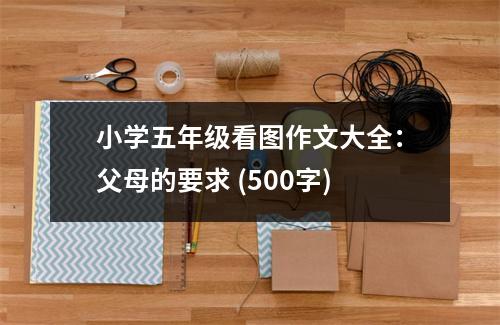 小學五年級看圖作文大全：父母的要求 (500字)