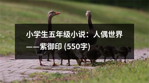 小學(xué)生五年級(jí)小說(shuō)：人偶世界——紫御印 (550字)
