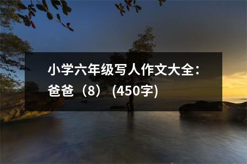 小學(xué)六年級(jí)寫人作文大全：爸爸（8） (450字)