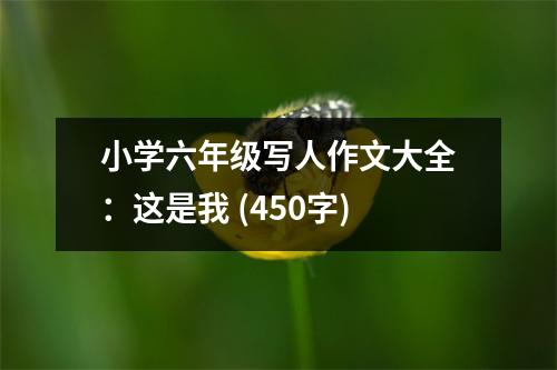 小學(xué)六年級(jí)寫人作文大全：這是我 (450字)