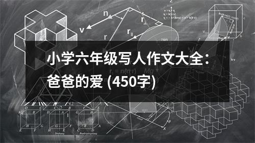 小學(xué)六年級(jí)寫(xiě)人作文大全：爸爸的愛(ài) (450字)