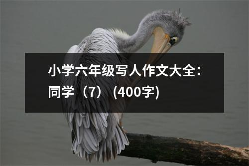 小學(xué)六年級(jí)寫人作文大全：同學(xué)（7） (400字)